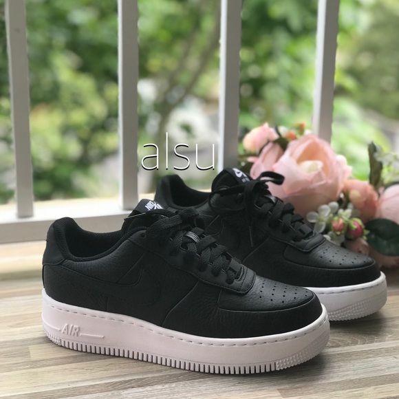Nike Air Force 1 Upstep Black Leather WMNS - Picture 2 of 8